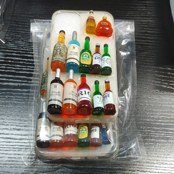Apple Other - For iPhone 12 Mini Miniature Assorted Beverage Bottle Protective Phone Case